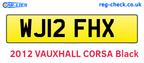 WJ12FHX are the vehicle registration plates.