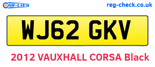 WJ62GKV are the vehicle registration plates.