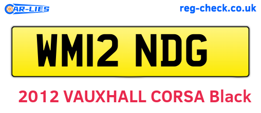 WM12NDG are the vehicle registration plates.
