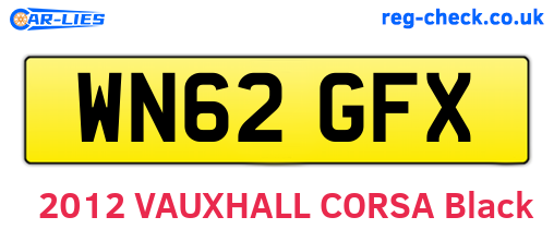 WN62GFX are the vehicle registration plates.