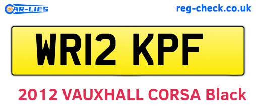 WR12KPF are the vehicle registration plates.