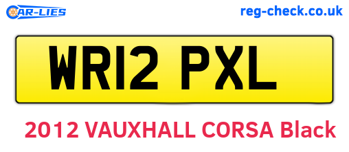 WR12PXL are the vehicle registration plates.