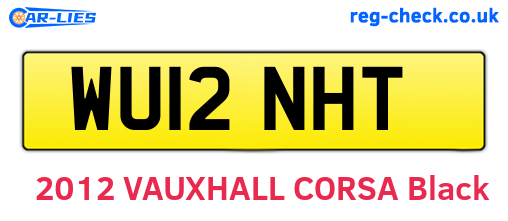 WU12NHT are the vehicle registration plates.