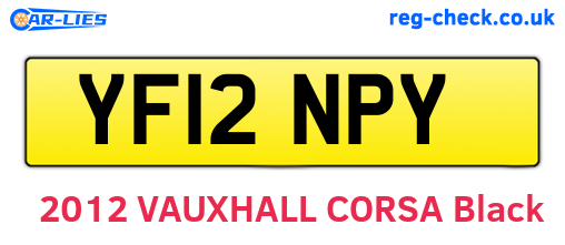 YF12NPY are the vehicle registration plates.