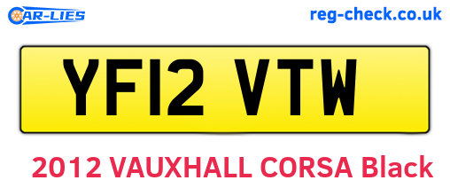 YF12VTW are the vehicle registration plates.