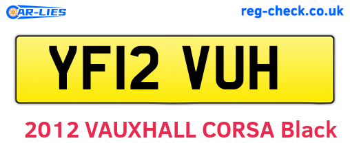 YF12VUH are the vehicle registration plates.