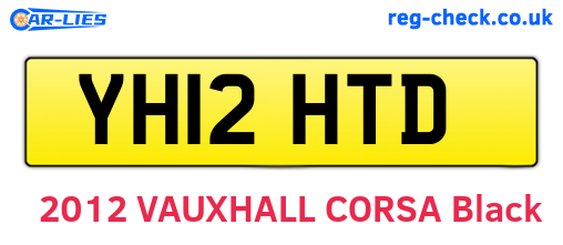 YH12HTD are the vehicle registration plates.
