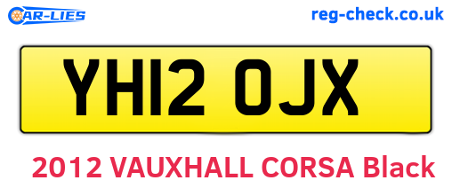 YH12OJX are the vehicle registration plates.