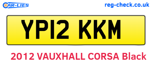 YP12KKM are the vehicle registration plates.