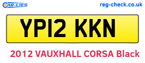YP12KKN are the vehicle registration plates.