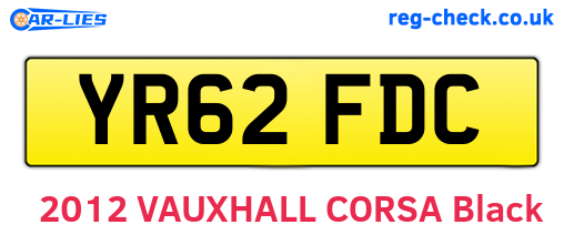 YR62FDC are the vehicle registration plates.