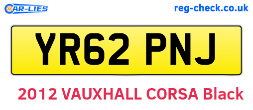 YR62PNJ are the vehicle registration plates.