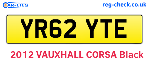 YR62YTE are the vehicle registration plates.