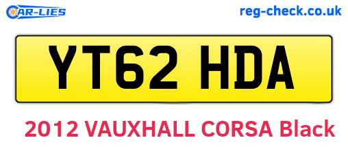 YT62HDA are the vehicle registration plates.