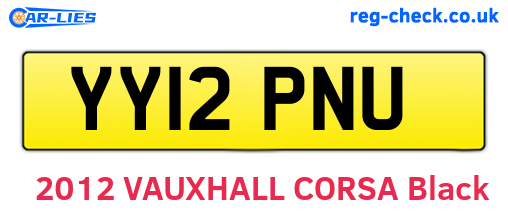 YY12PNU are the vehicle registration plates.