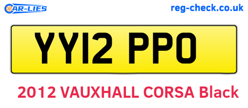 YY12PPO are the vehicle registration plates.