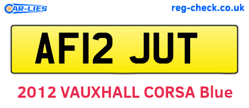 AF12JUT are the vehicle registration plates.