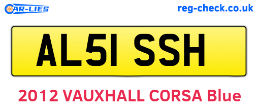 AL51SSH are the vehicle registration plates.