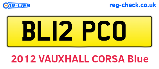 BL12PCO are the vehicle registration plates.