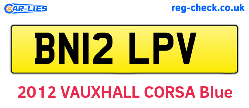 BN12LPV are the vehicle registration plates.