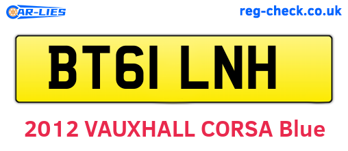 BT61LNH are the vehicle registration plates.