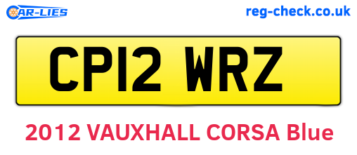 CP12WRZ are the vehicle registration plates.