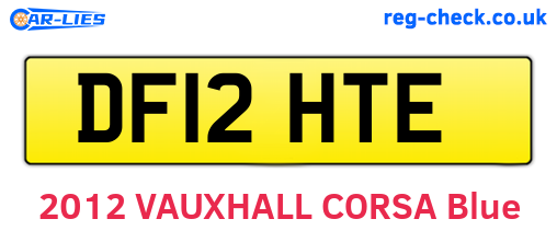 DF12HTE are the vehicle registration plates.