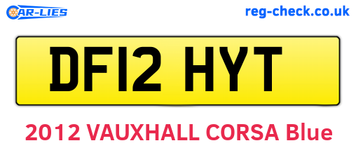 DF12HYT are the vehicle registration plates.
