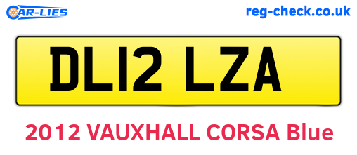 DL12LZA are the vehicle registration plates.