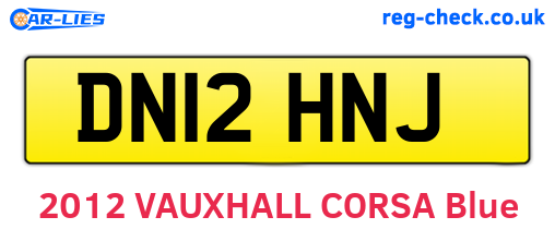 DN12HNJ are the vehicle registration plates.