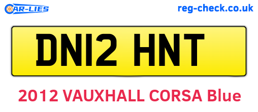 DN12HNT are the vehicle registration plates.