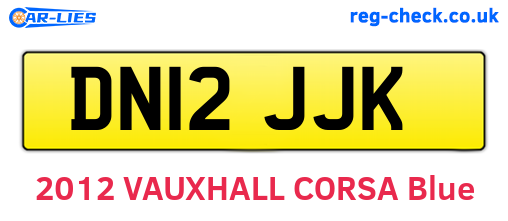 DN12JJK are the vehicle registration plates.