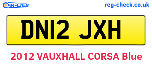 DN12JXH are the vehicle registration plates.