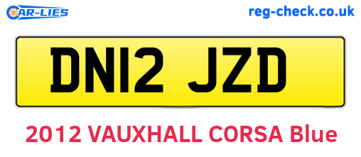 DN12JZD are the vehicle registration plates.