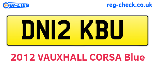 DN12KBU are the vehicle registration plates.