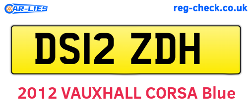 DS12ZDH are the vehicle registration plates.