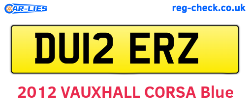 DU12ERZ are the vehicle registration plates.