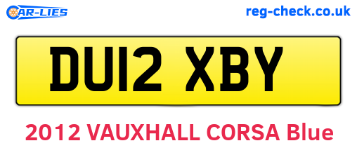 DU12XBY are the vehicle registration plates.