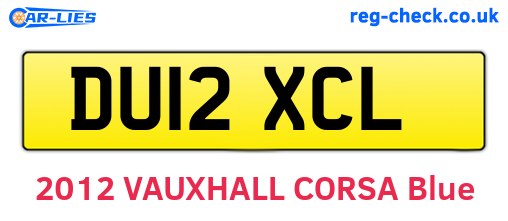 DU12XCL are the vehicle registration plates.