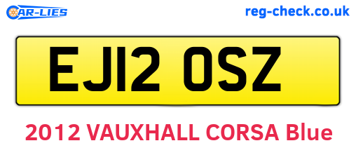 EJ12OSZ are the vehicle registration plates.