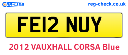 FE12NUY are the vehicle registration plates.