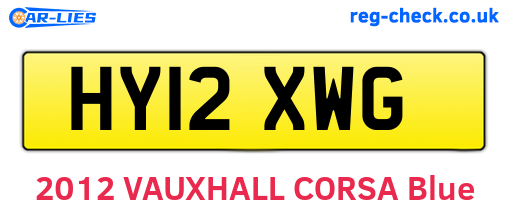HY12XWG are the vehicle registration plates.