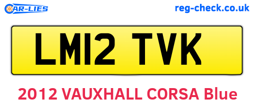 LM12TVK are the vehicle registration plates.