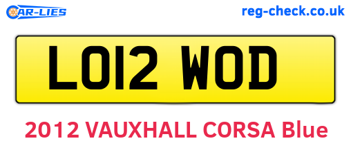 LO12WOD are the vehicle registration plates.