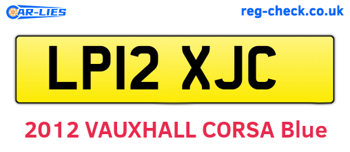 LP12XJC are the vehicle registration plates.