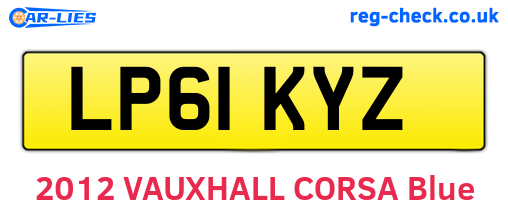 LP61KYZ are the vehicle registration plates.