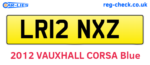 LR12NXZ are the vehicle registration plates.