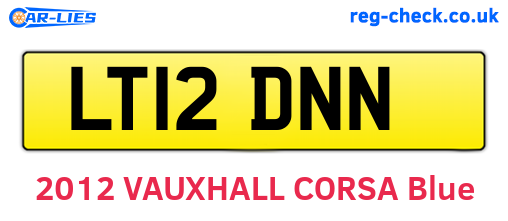 LT12DNN are the vehicle registration plates.