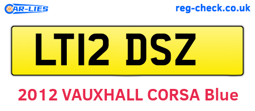 LT12DSZ are the vehicle registration plates.