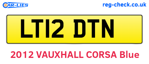 LT12DTN are the vehicle registration plates.